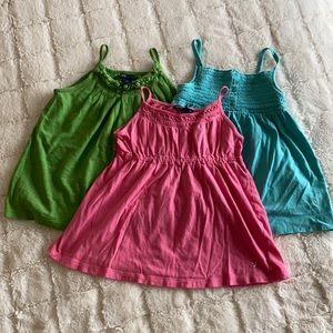 Set of 3 Gap Kids loose fit camisoles with different detailing on each!